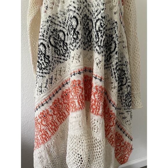 Anthropologie Sleeping on Snow Dress Crochet Asymmetric Print Knit - Picture 4 of 14